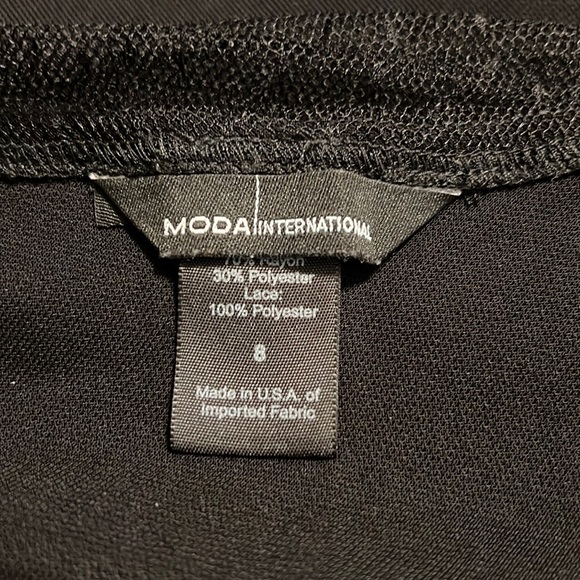 Moda International Black Lace Dress Size 8 - Picture 8 of 9